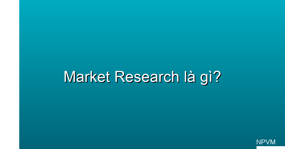 market research là gì